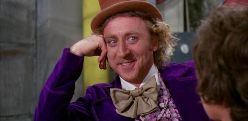 ۱۶. جین وایلدر در فیلم ویلی وونکا و کارخانه‌ی شکلات‌سازی (Willy Wonka & the Chocolate Factory)