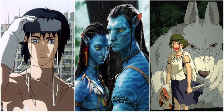 ۳- Avatar با الهام از Princess Mononoke  و Ghost In The Shell