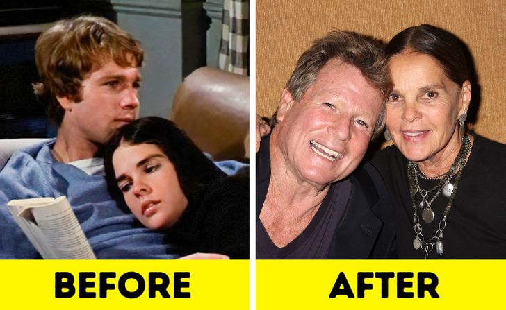 Ali MacGraw and Ryan O’Neal (Jenny and Oliver, Love Story)